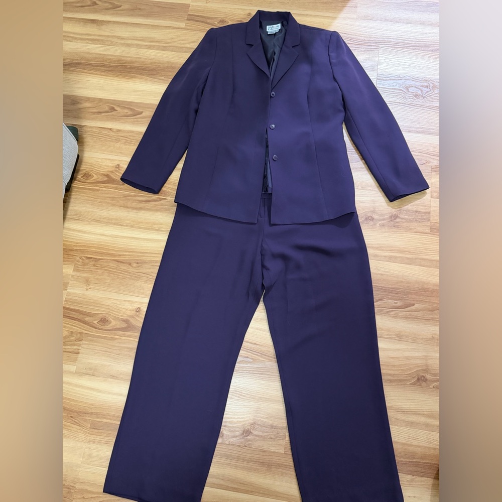 Style & Co. Women's Purple Pantsuit Blazer & Trousers